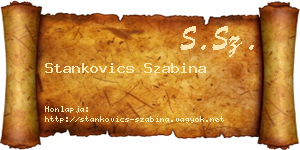 Stankovics Szabina névjegykártya